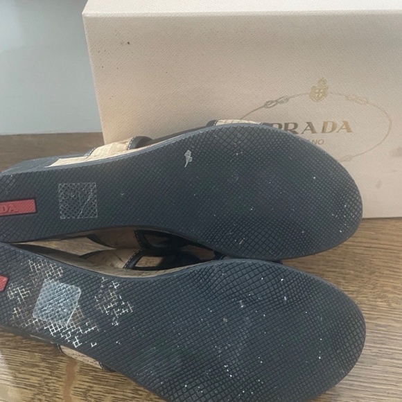 Prada Women’s Wedge Sandals Size 39 - Picture 2 of 2